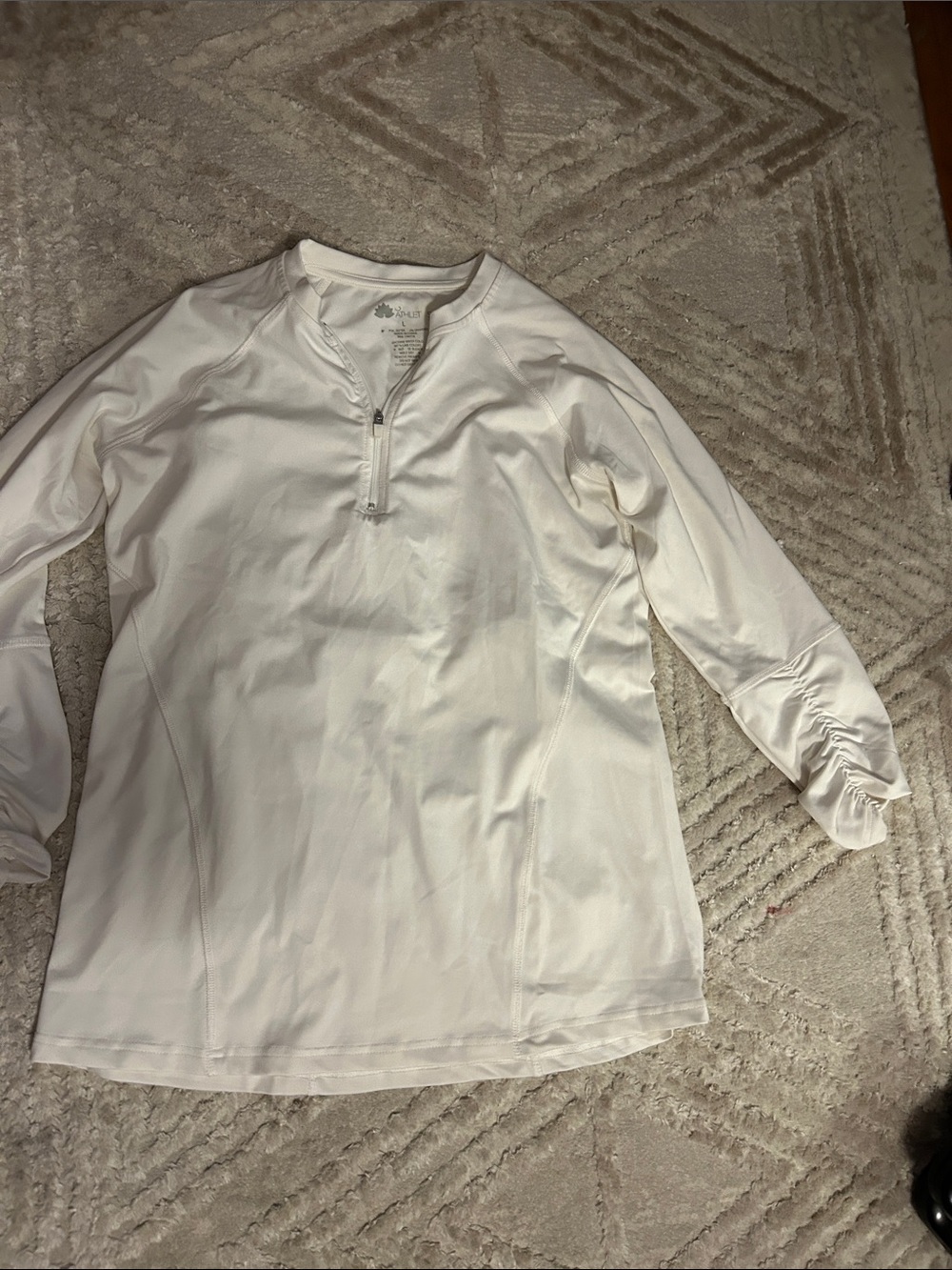 Songa Athletics modest White quarter zip Women's Swim Coverup Tunic